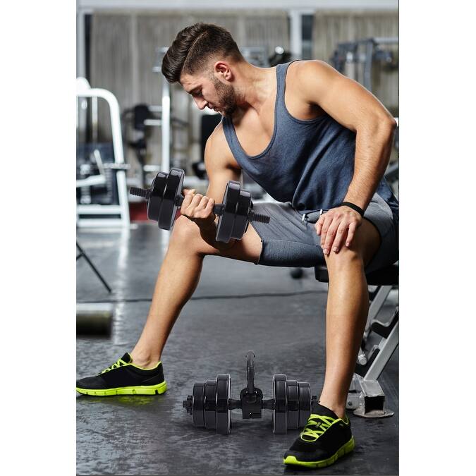 Adjustable 3 in 1 Weight Set, Dumbbells, Kettlebells, Barbell Combo, Non Slip, 20, 40, 50, 70LB Versatile Home Gym Equipment