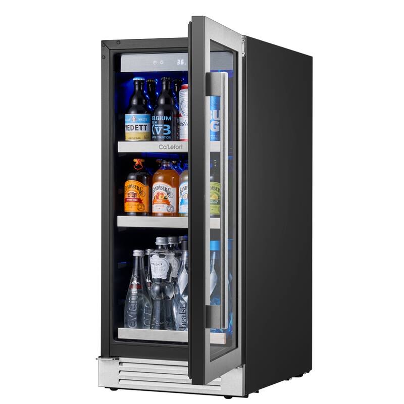 Ca'Lefort 15 inch 80 Can Beverage Refrigerator Built-in/ Freestanding Cooler Frost-free Beverage Center - 15 inch