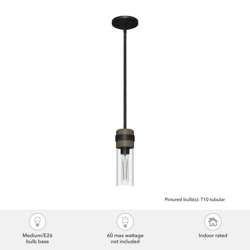 Hunter River Mill 1-Light Mini Pendant - Island, Dining Room, Bedroom - Modern Industrial, Rustic, Farmhouse, Transitional