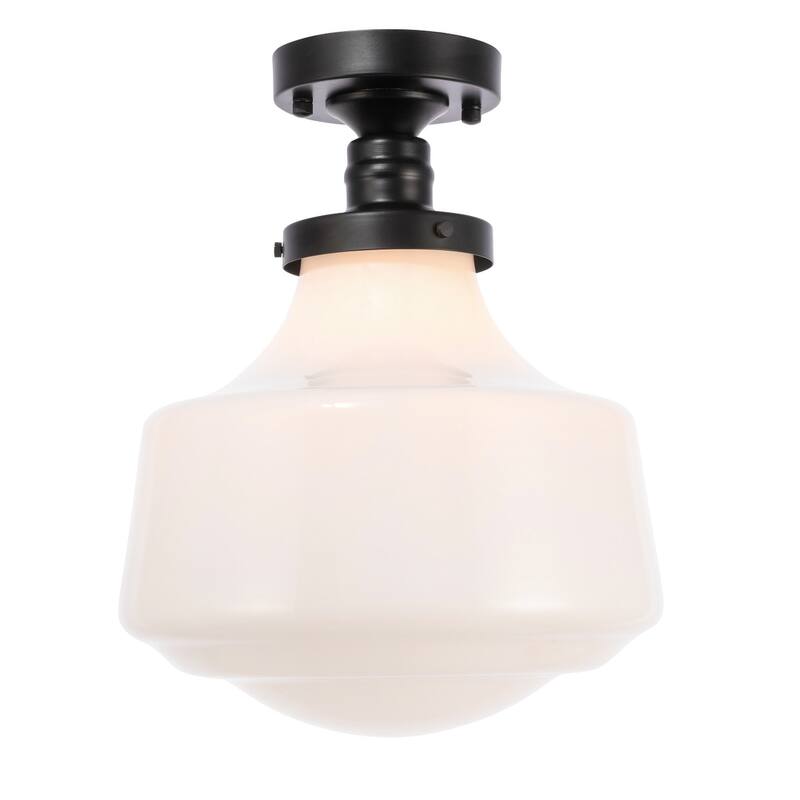 Copper Grove Limassol 1-light Frosted Glass Flush Mount