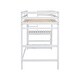 preview thumbnail 13 of 16, Twin High Loft Bed with Ladder Kids Bed with Landing Platform Ladders and Guardrails, Grey