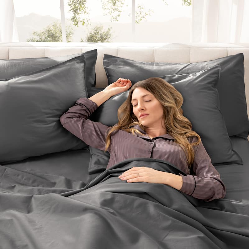 Bare Home Organic Cotton Sheet Set - Silky Smooth Sateen Weave