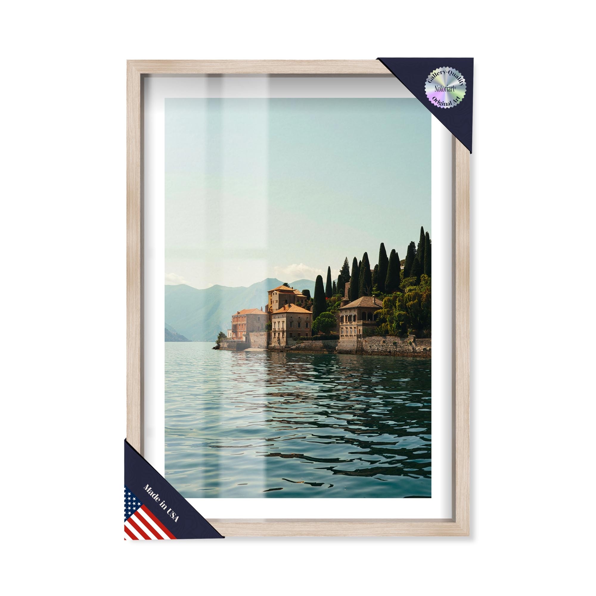 Mountain Mist Mediterranean Shadowbox Print by Notoriart