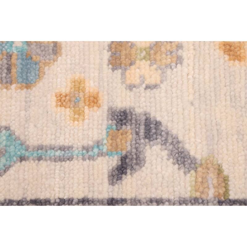 ECARPETGALLERY Hand-knotted Modern Oushak Ivory Wool Rug - 8'3 x 9'11