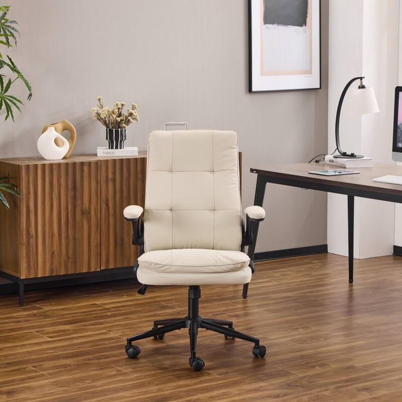 25.6 Inch Adjustable Armrest Dual Purpose Leg Swivel Office Chair With Spikes