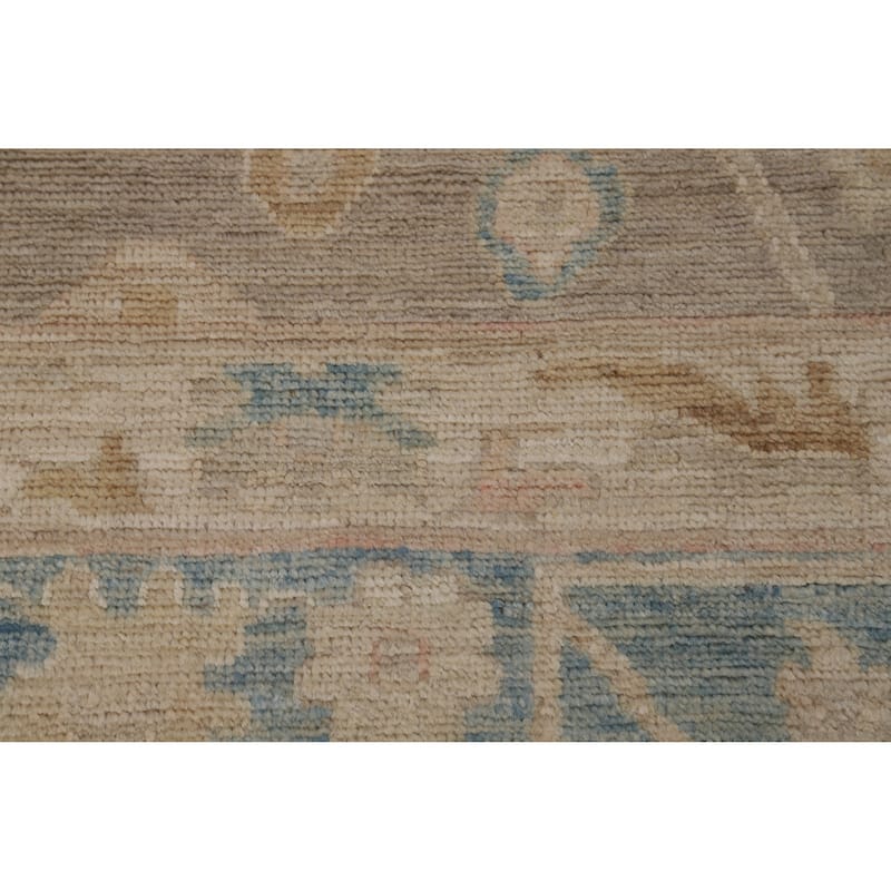Vegetable Dye Oushak Turkish Area Rug Handmade Wool Carpet - 8'10"x 11'11"