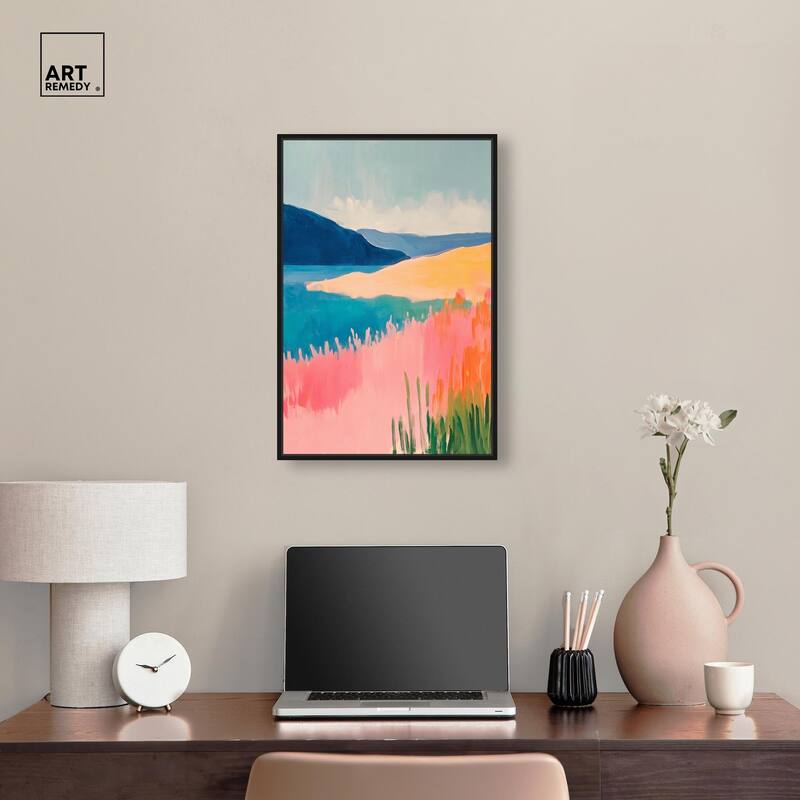 Meadow Meets the Sea Canvas by Art Remedy