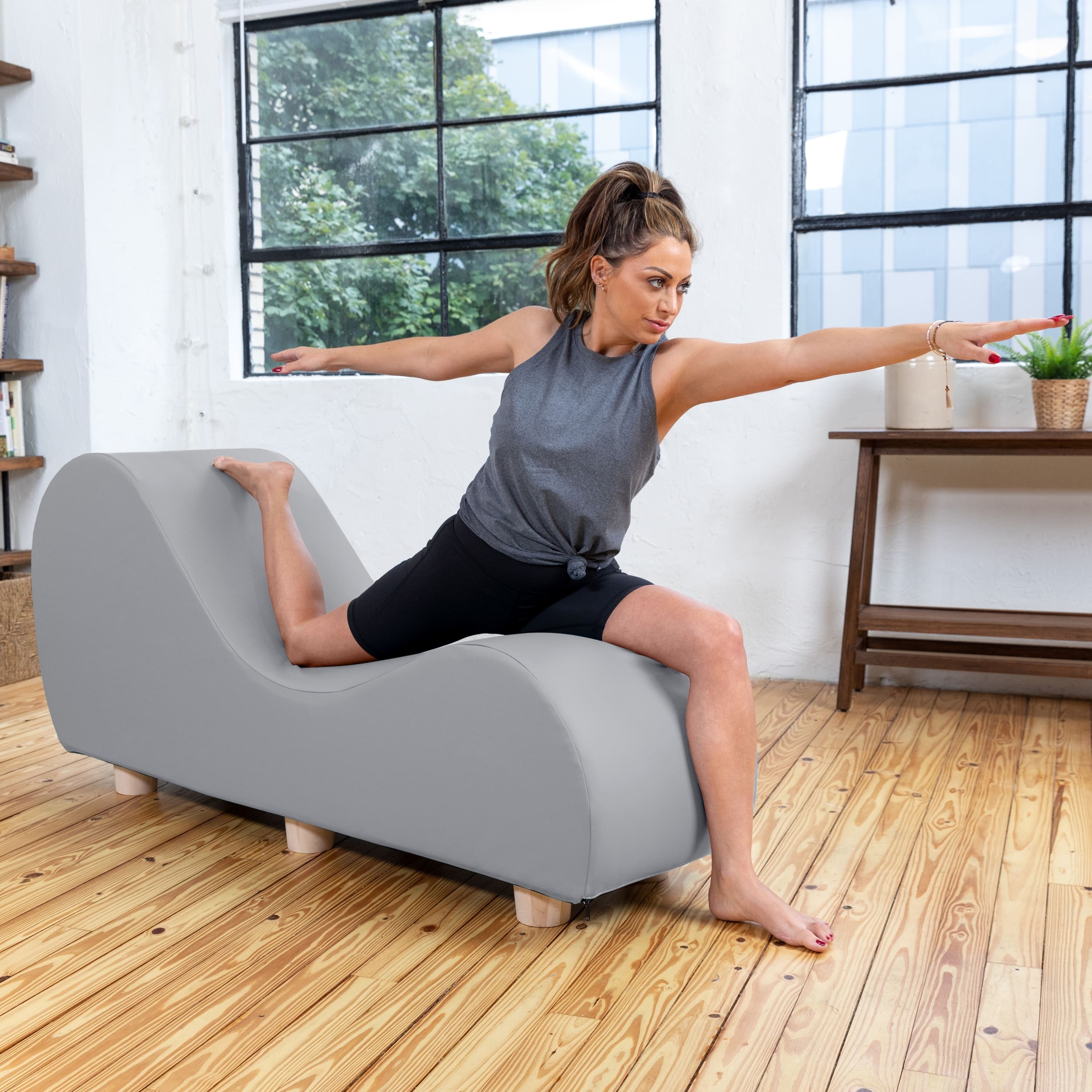 Avana Yoga Chaise Lounge w Maple Wood Feet On Sale Bed Bath