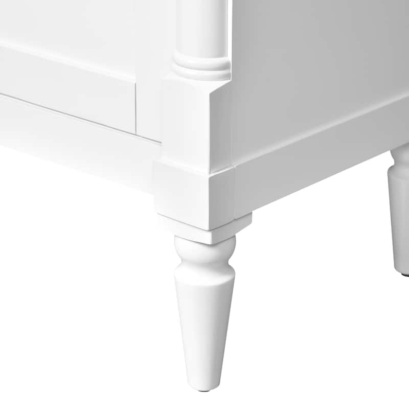 Roomfitters 18" Vanity with Sink, Freestanding Bathroom Cabinet with Door and Shelf, Small Space Storage Unit