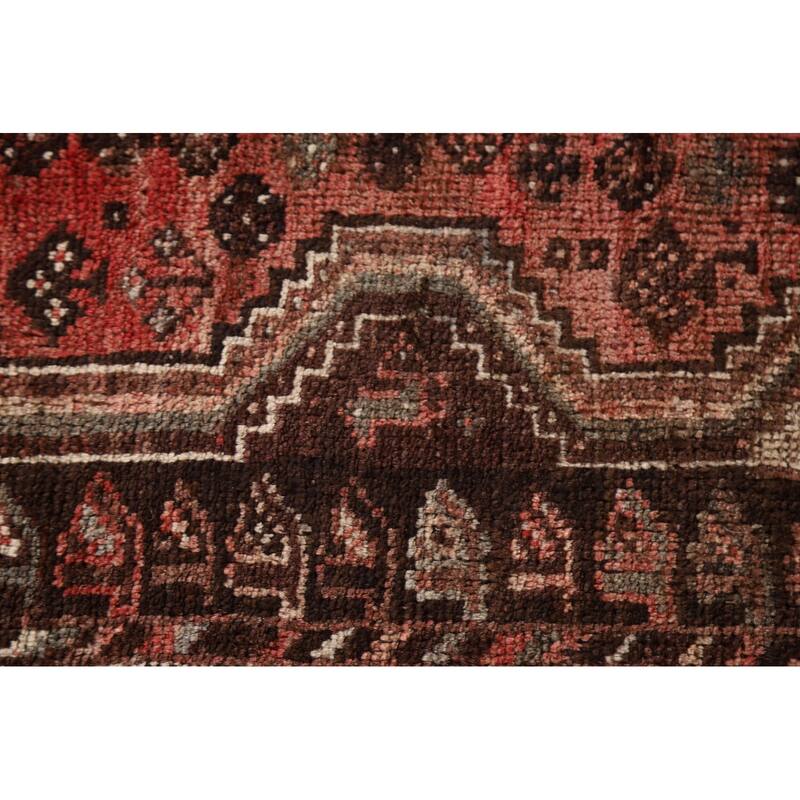 Vegetable Dye Qashqai Persian Antique Rug Hand-knotted Wool Carpet - 5'4"x 8'4"