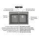 preview thumbnail 6 of 8, Karran Drop-In Quartz Composite 33 in. 1-Hole 50/50 Double Bowl Kitchen Sink in Grey with Kitchen Faucet in Matte Black
