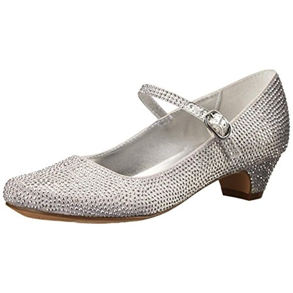 girls silver mary janes