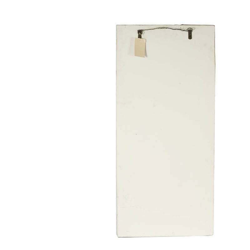 Modern 18.1" x 39.4" Rectangle Wall Art Panel in White