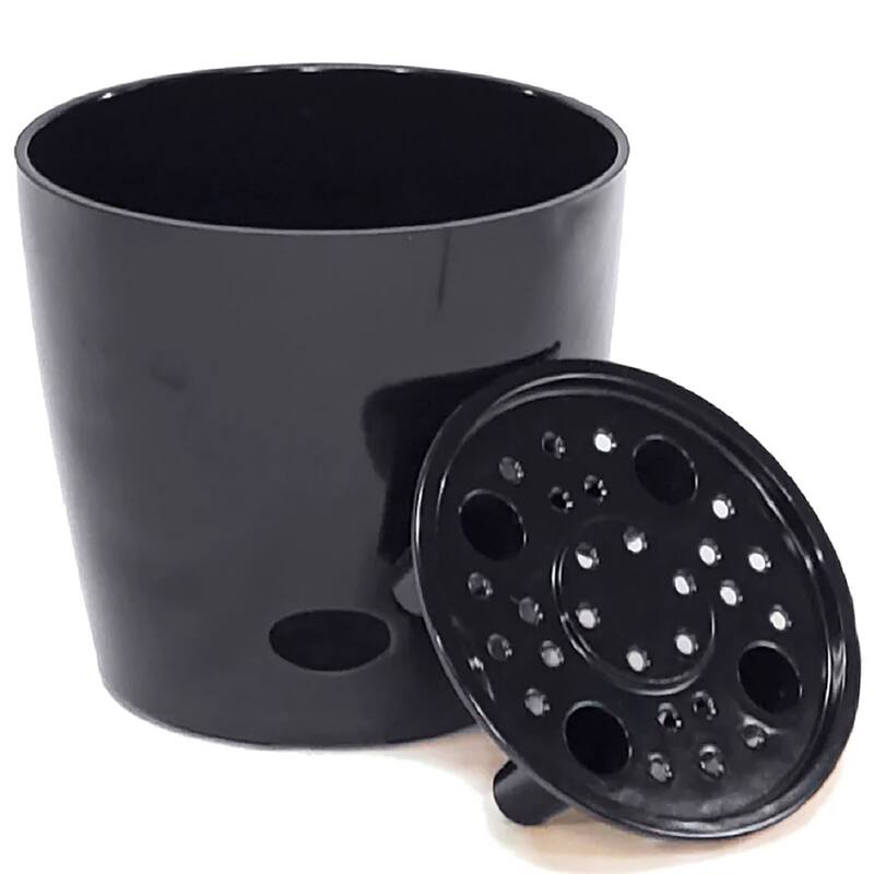 7" Round Self-Watering Indoor/Outdoor Bamboo Pots