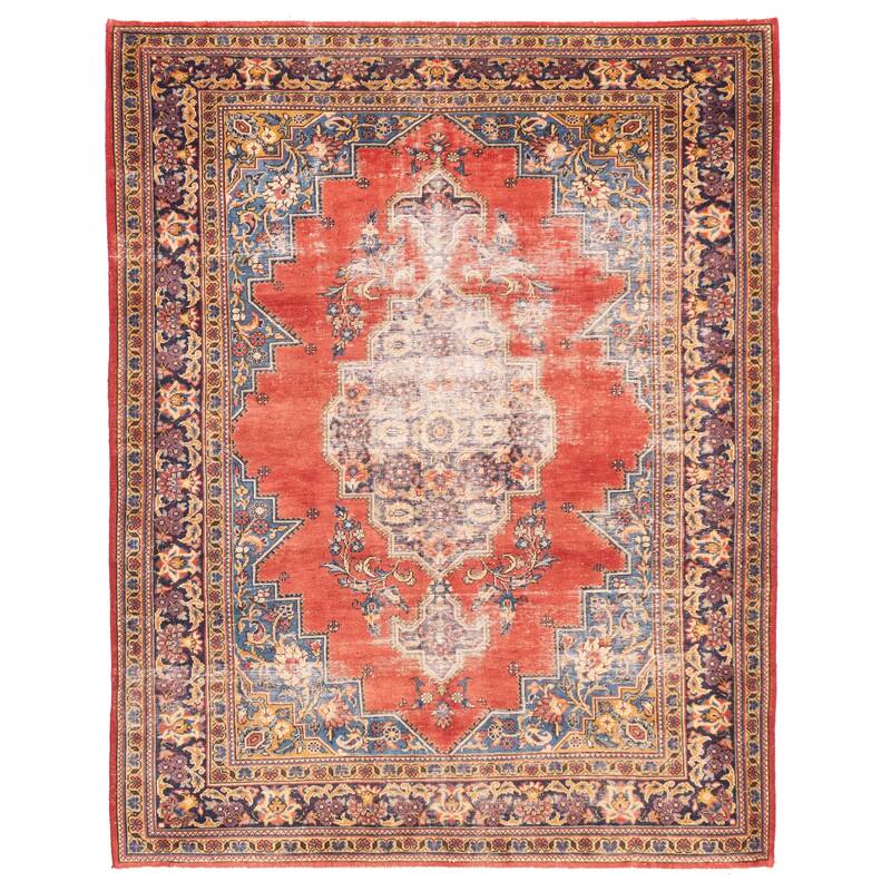 ECARPETGALLERY Hand-knotted Antalya Vintage Dark Copper Wool Rug - 5'7 x 7'1