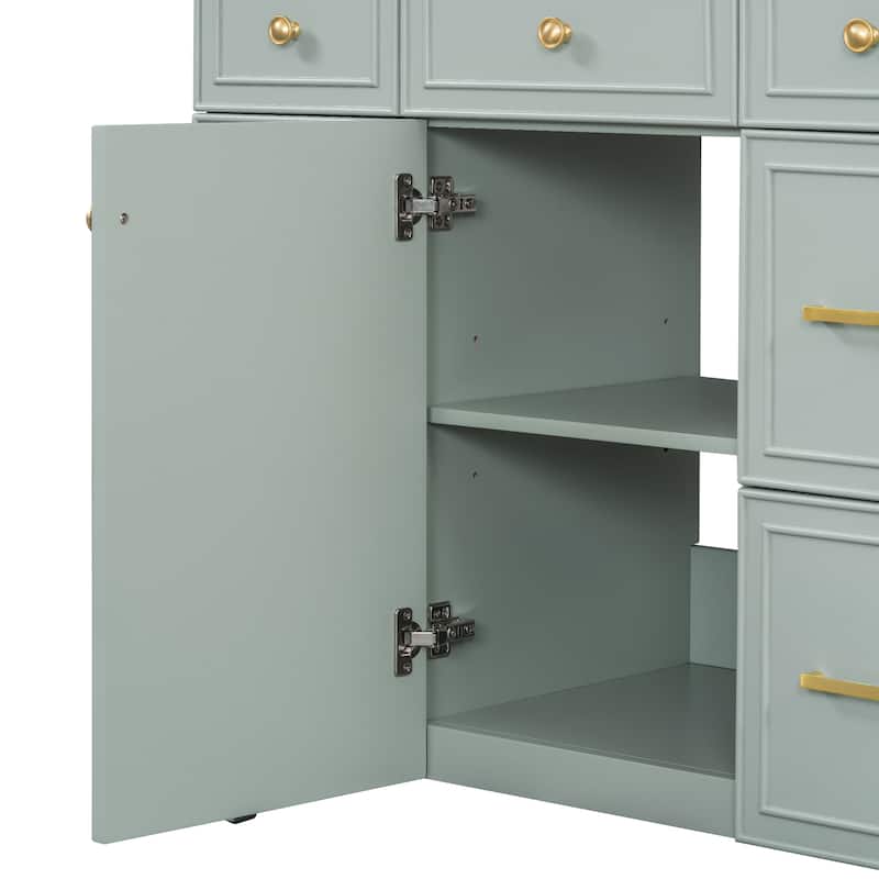 Versatile Bathroom Vanity with Ceramic Sink and Smart Storage by Harper&Bright Designs