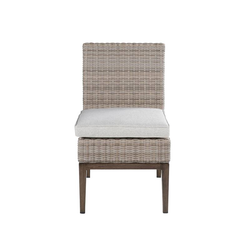 Mersin 7-Piece Outdoor Dining Set with Arm Chairs, Light Gray