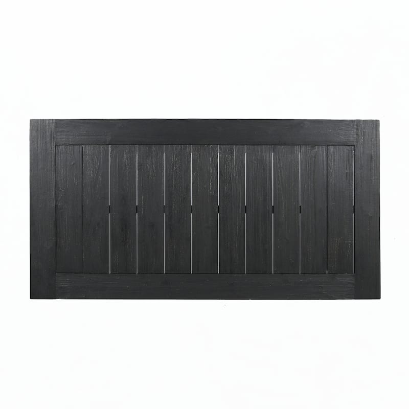 Outdoor 6-Seater Acacia Wood Dining Set,Dark grey