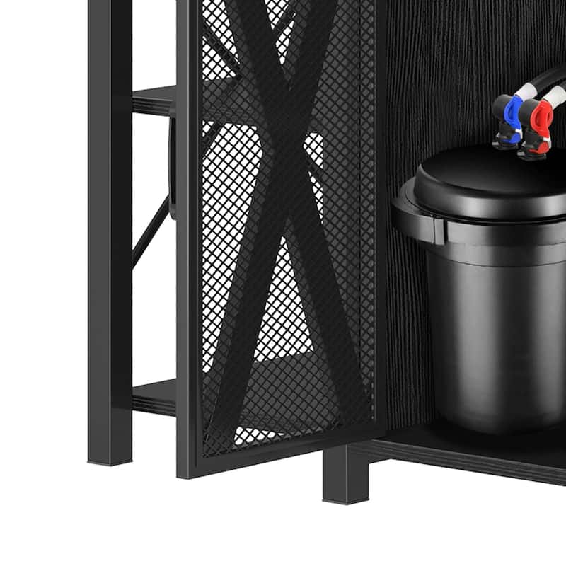 Aquarium Stand Fish Tank Stand For 75-120 Gallon Aquarium Tank with LED Light