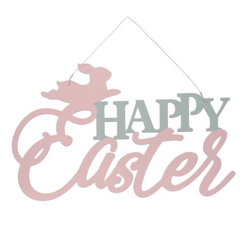 Transpac Metal 15.75" White Easter Word Decor - N/A