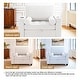 preview thumbnail 74 of 140, 3-in-1 Corduroy Sleeper Sofa Pull-Out Bed Convertible Adjustable Loveseat with USB Port