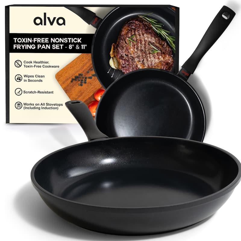 Alva Energy Non-Toxic Nonstick Frying Pan - 8" & 11" Frying Pan