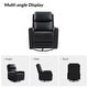 preview thumbnail 61 of 111, Fiacro 30.31" Genuine Leather Wingback Swivel Rocker Recliner with Nailhead Trim