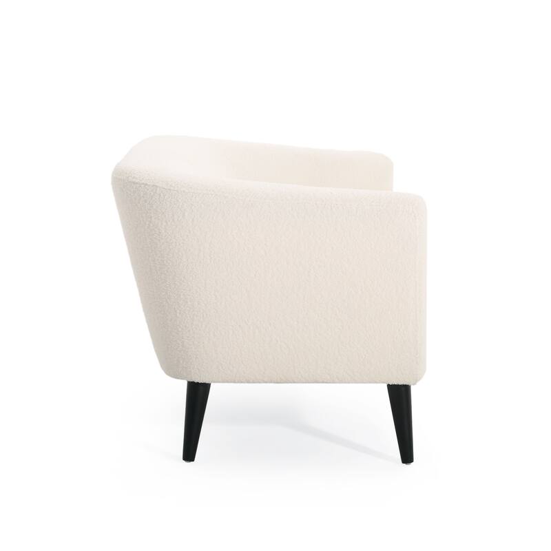 Roomfitters Modern Loveseat Sofa, Upholstered Small Couch for Living Room, Compact Accent Seating