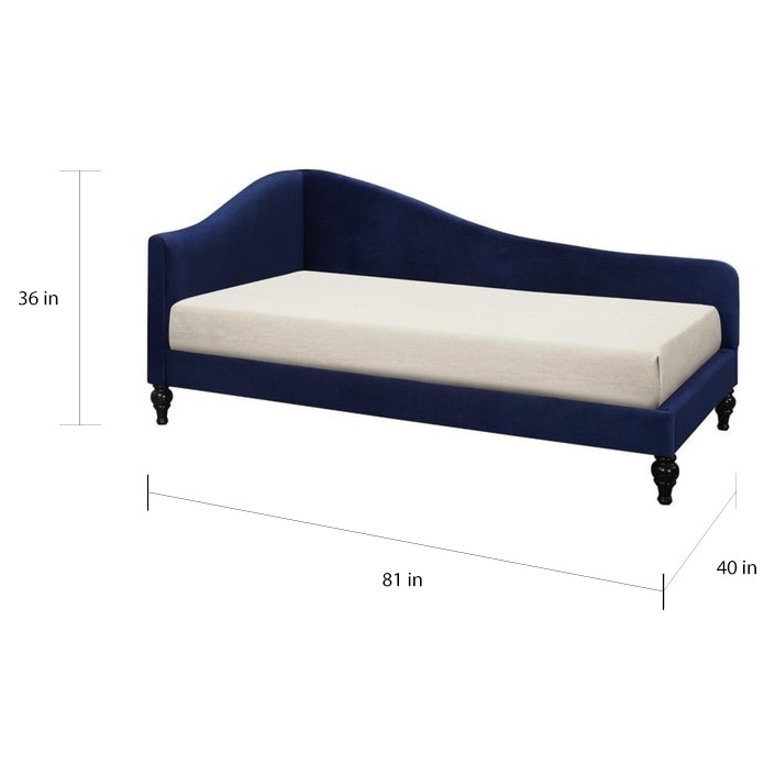 Copper Grove Sete Velvet Victorian Twin Daybed with Upholstered Design-image