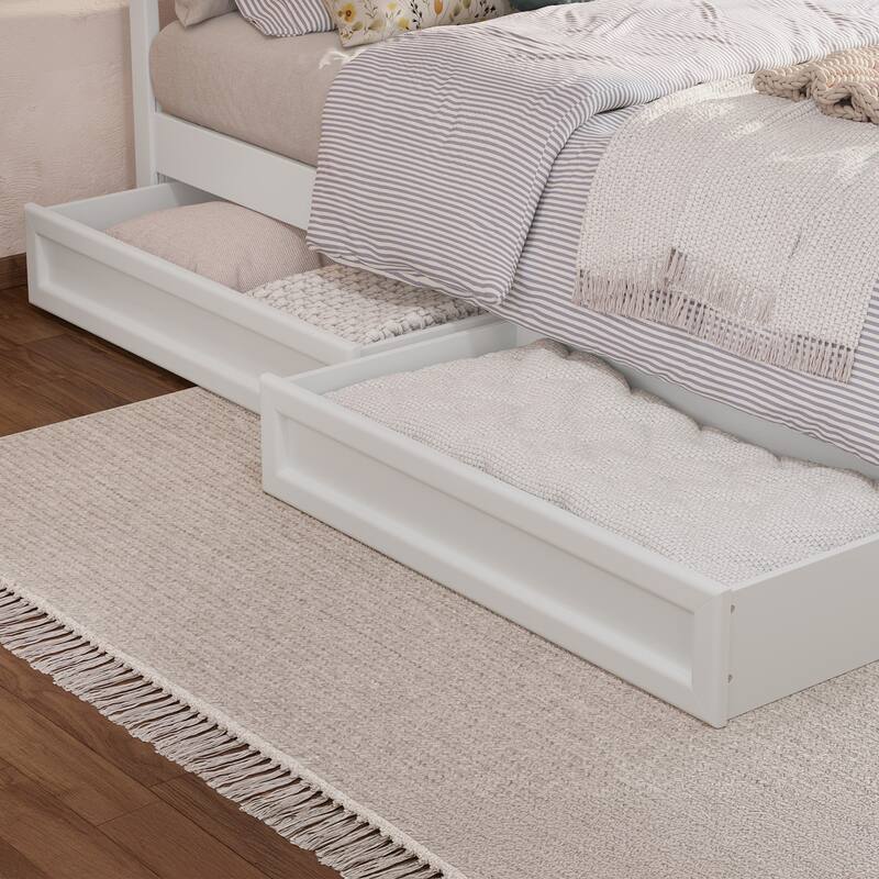 Emelie Platform Bed with Panel Footboard and Storage Drawers