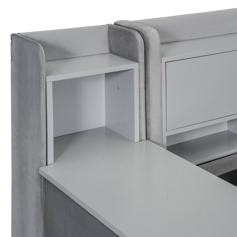 Twin Size Upholstered Daybed with Drawers