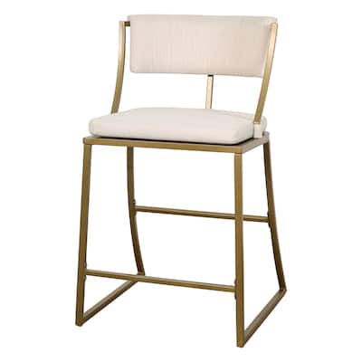New Ridge Home Goods Mina Metal Modern Upholstered Bar Stool
