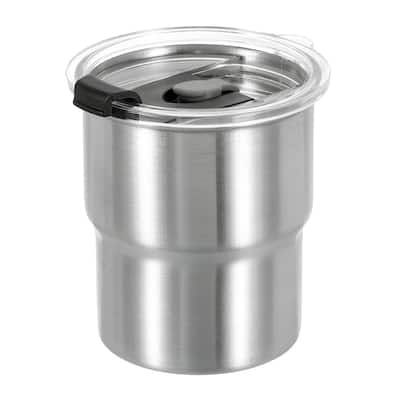 304 Stainless Steel Cups with Lid, 10oz Metal Double Wall Water Glasses Cup - Silver