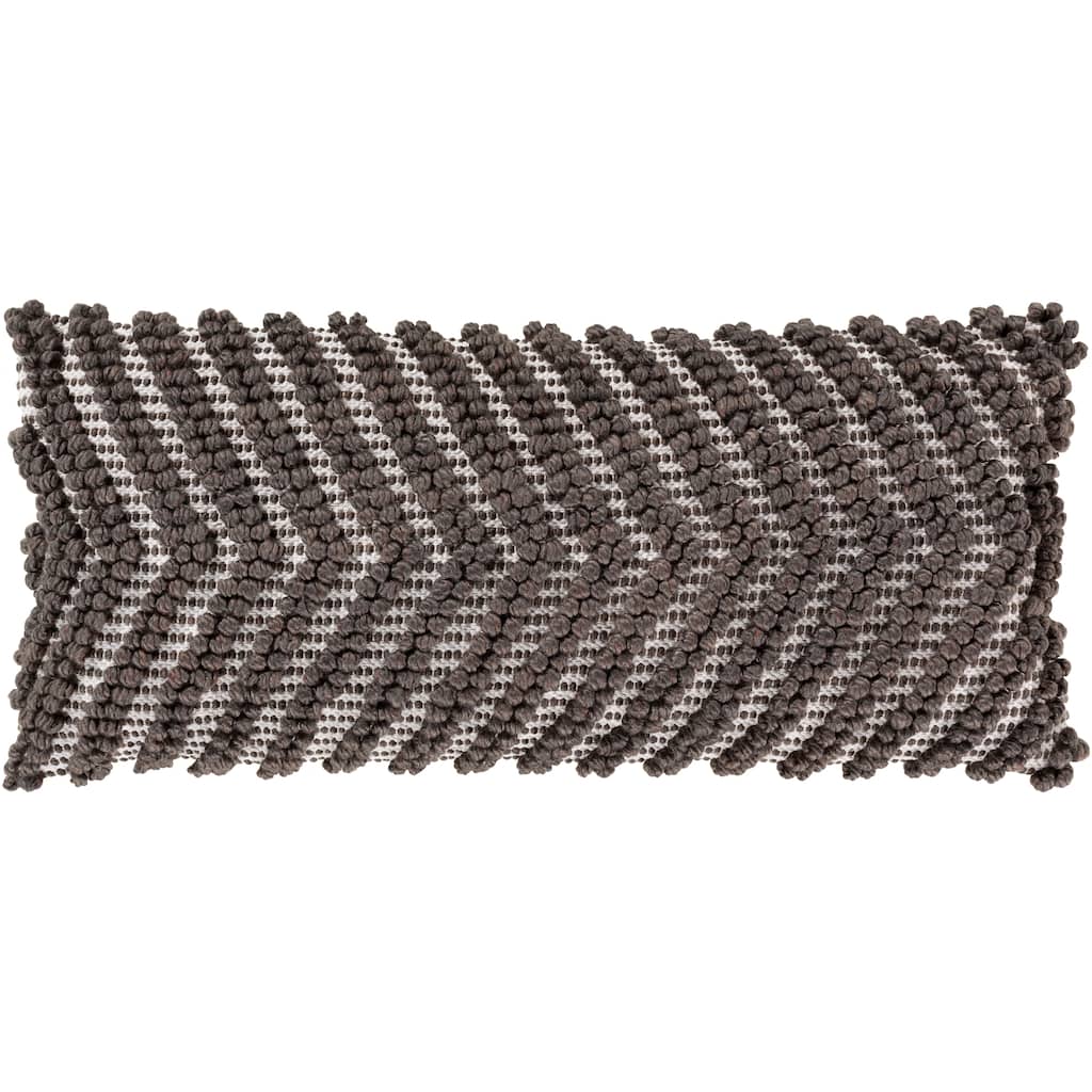 Livabliss Audra Bohemian Textured 32x14-inch Poly or Feather Down Lumbar Pillow