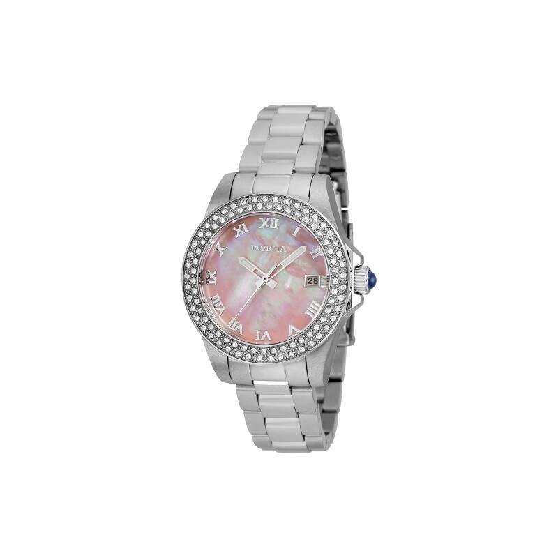 Invicta Women's 36070 Angel Quartz 3 Hand Pink Dial Watch