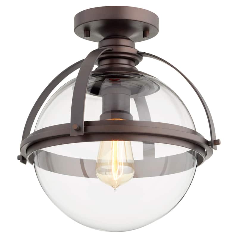 Quorum International 13" Wide Semi-Flush Globe Ceiling Fixture