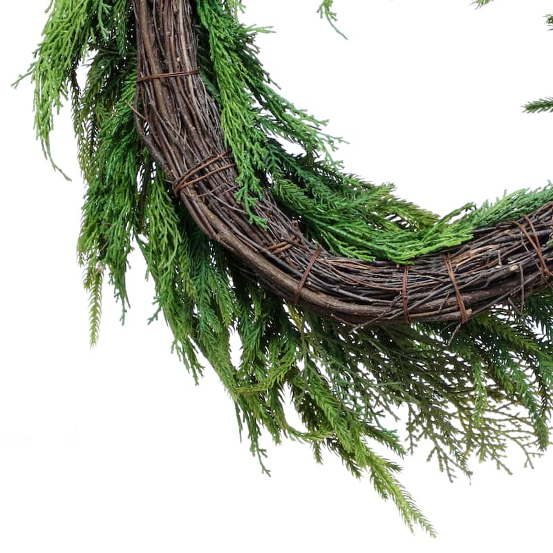 26" Cyprus Norfolk Pine Wreath