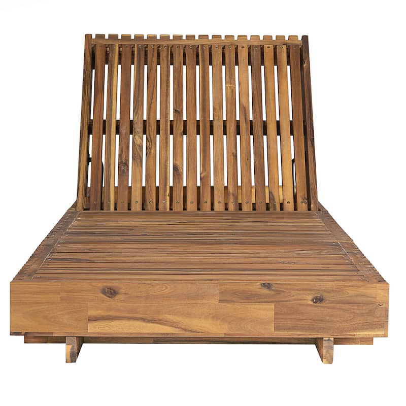 Outdoor Chaise Lounge Chair with 6-Position Adjustable Backrest
