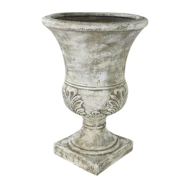 slide 2 of 17, DreamPatio Fiberstone Urn Planter (21 inch H x 15 inch D) - 15"x15"xH21" Antique White