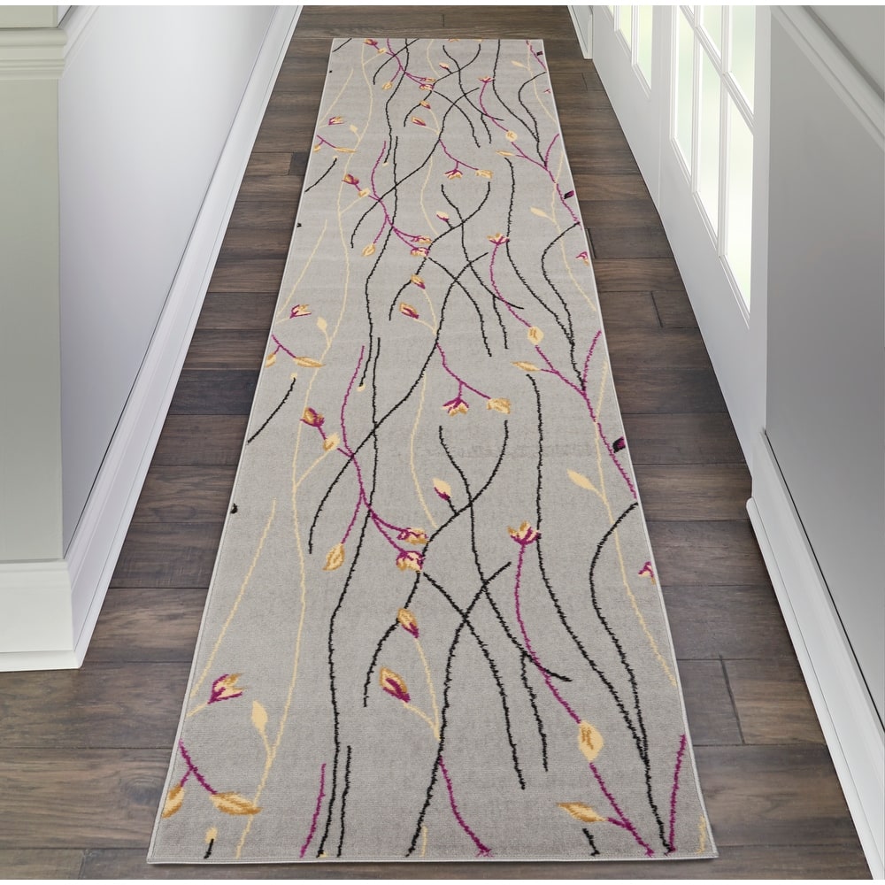 Nourison Grafix Floral Botanical Transitional Area Rug