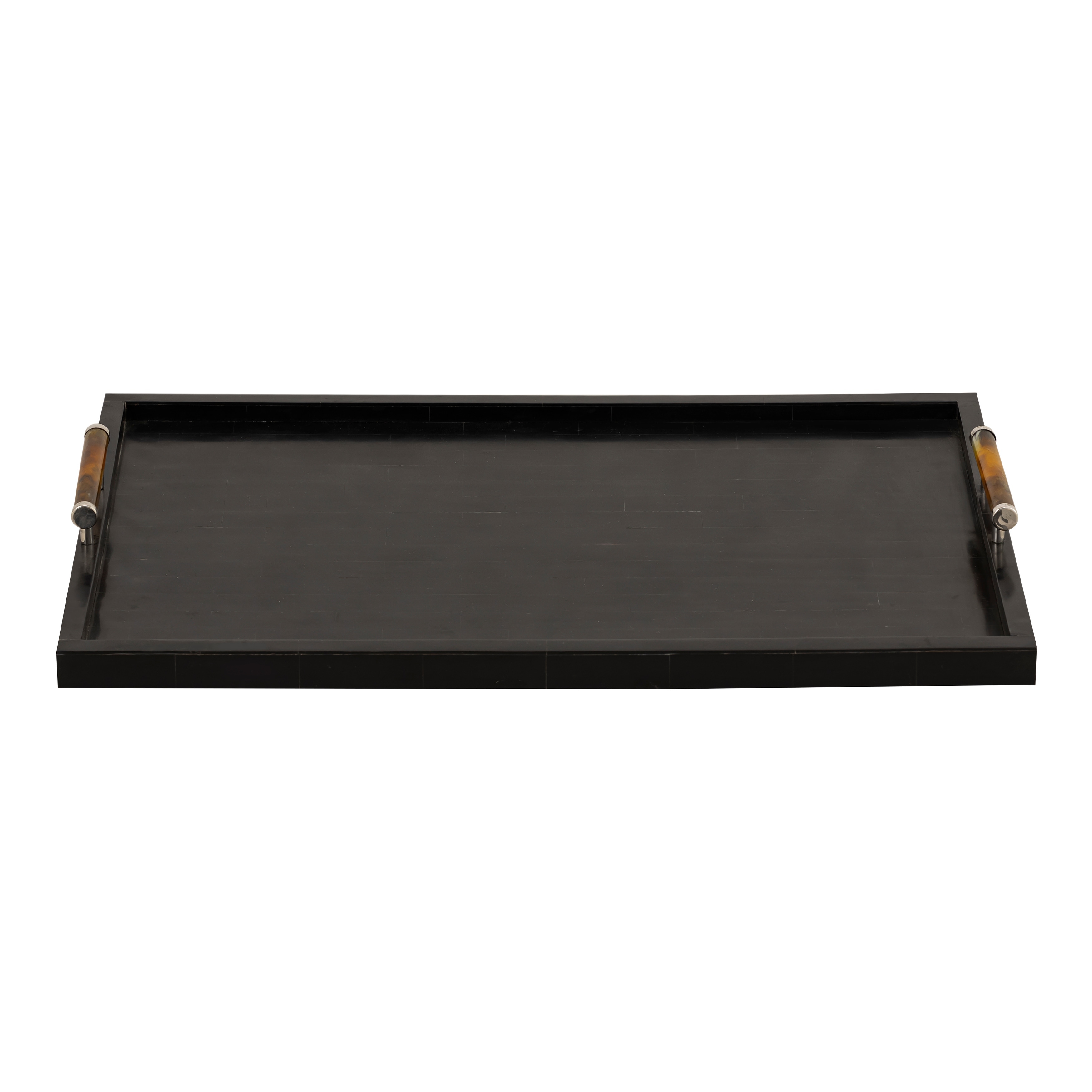 Atlas Ebony Resin Gloss Black Tray - 24 inch Wide