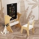 preview thumbnail 4 of 13, Kids Table Set with One Chair, Multifunctional Wooden Children Study Table-Convertible Tabletop for Study, Drawing & Play