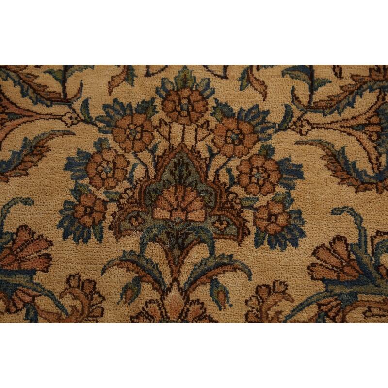 Pre-1900 Antique Kerman Persian Large Rug Handmade Wool Carpet - 11'3"x 20'3"