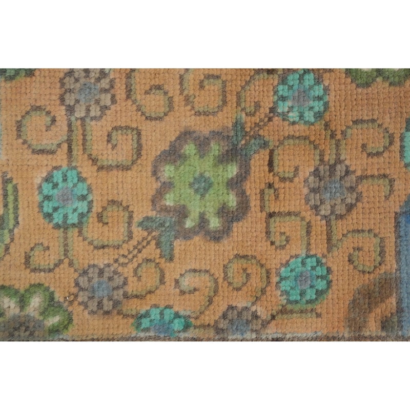 Hand Knotted Oriental 100% Wool Carpet Traditional Floral Oranges & Rust Tabriz Area Rug - 12' 10'' X 9' 8''