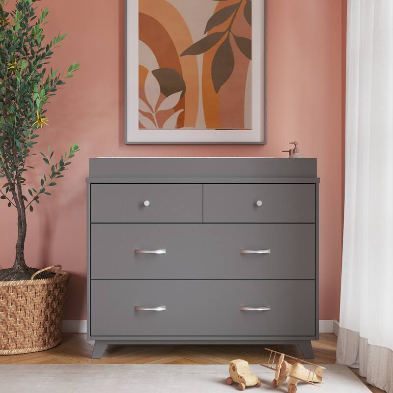 Soho 3 Drawer Dresser with Dressing Kit - Cool Gray
