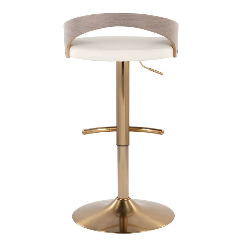 Carson Carrington Stavanger Adjustable Bar Stool with Rounded T Footrest (Set of 2)