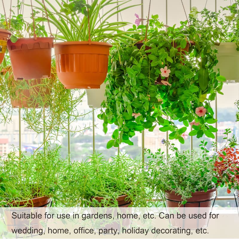 Retractable Plant Pulley Plant Hanger for Hanging Flower Basket Pots - Black
