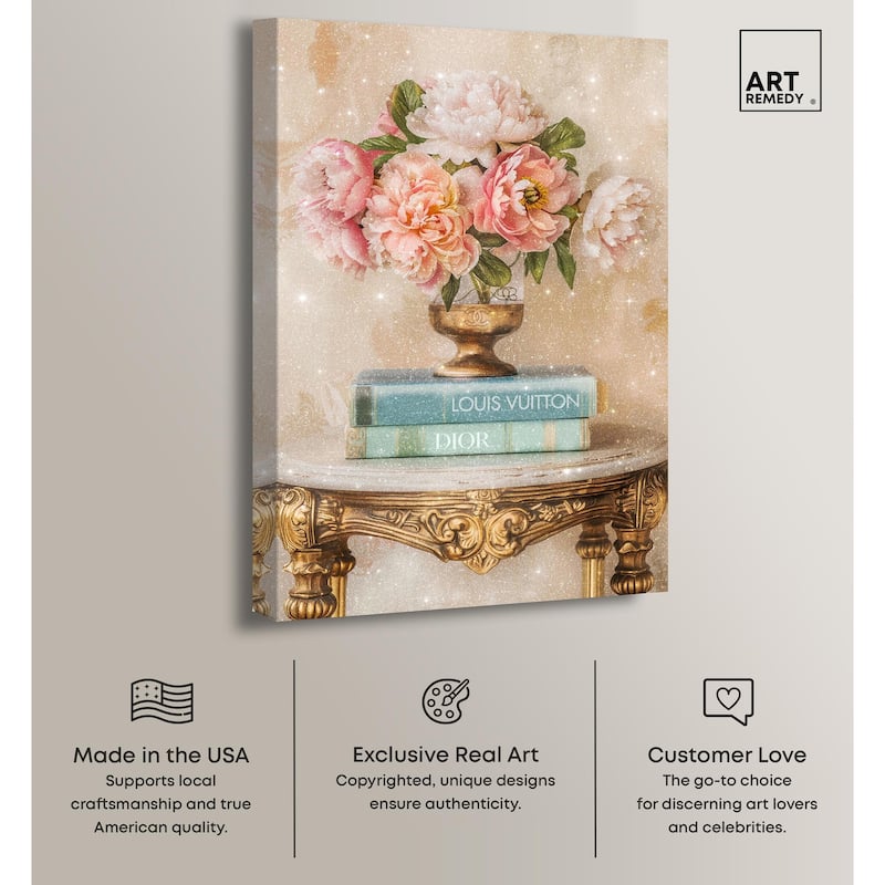 Antique Table Vase Canvas by Art Remedy, Gallery Wrapped