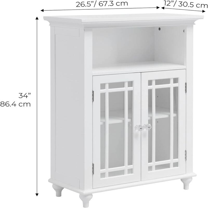 Floor Cabinet with 1 Adjustable Shelf 3 - 12"D x 26.5"W x 34"H