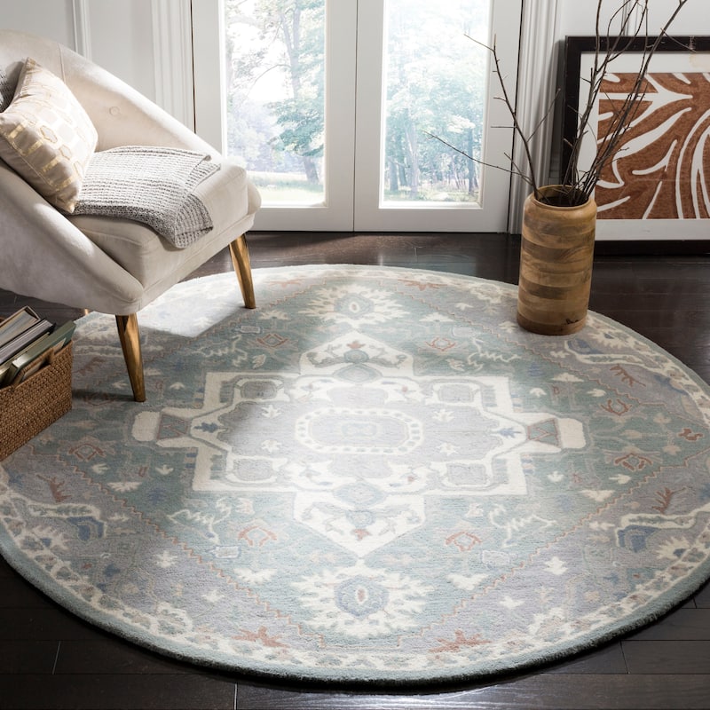 SAFAVIEH Handmade Heritage Fountain Swirl Traditional Oriental Wool Rug